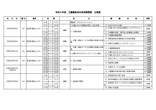 【共通】R3 初任者研修日程のサムネイル